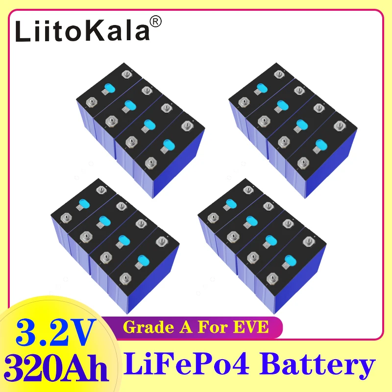 เซลล์320AH 3.2V ใหม่เอี่ยมแบตเตอรี่320AH Lifepo4 48V 310AH แพ็คแบตเตอรี่แบบชาร์จไฟได้12V 24V สหภาพยุโรปเราปลอดภาษีกับบัสบาร์