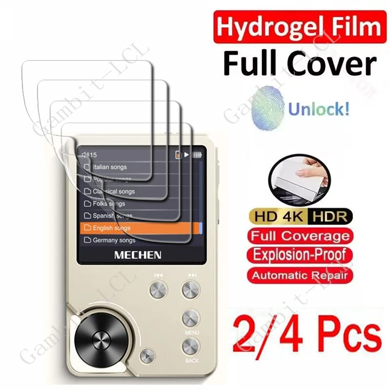 2/4 шт. HD гидрогелевая пленка для Mechen M30 MechenM30 MP3-плеера, защитная пленка для экрана
