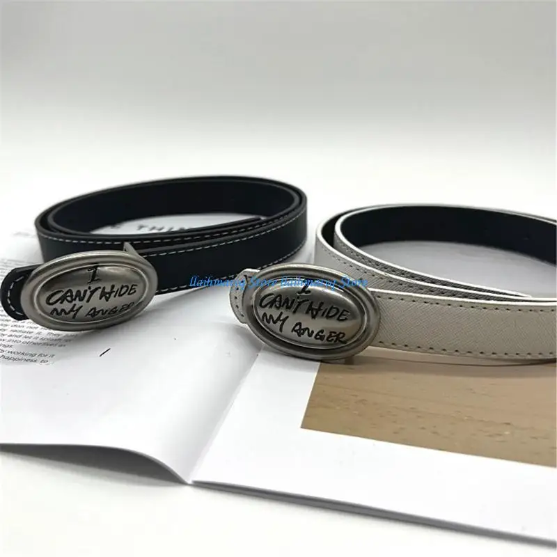 573B حزام جينز عريض للنساء المراهقات من الجنسين حزام مقاوم للاهتراء لتزيين التنورة