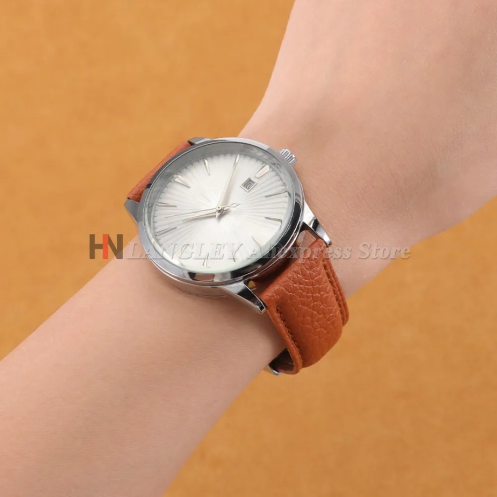 12/14/16/18/19/20/22/24mm Kalbsleder-Uhrenarmband mit Litchi-Prägung, Echtleder-Armband mit Schmetterlingsverschluss, Uhrenzubehör – Detail 7