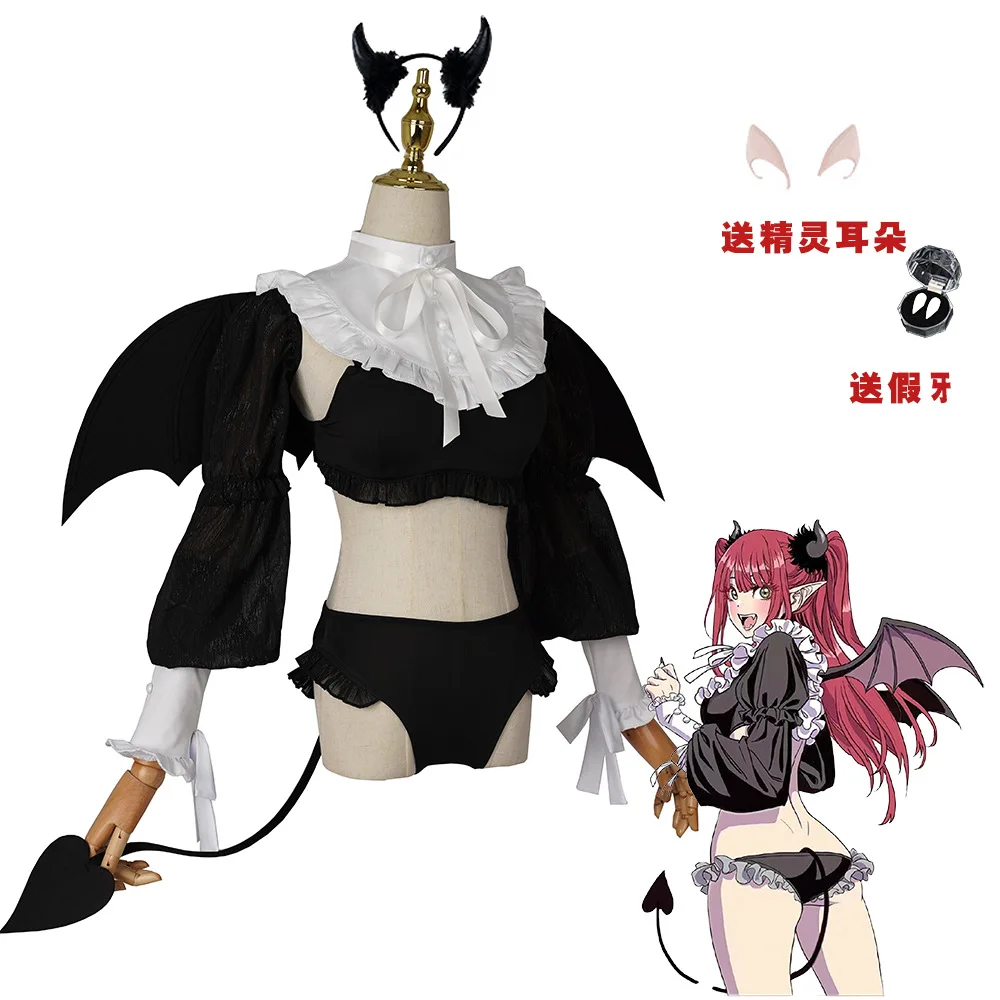 Anime Rizu Kyun Kitagawa Marin Cosplay mein Kleid Liebling Cosplay Bikini Kuroe Shizuku Perücke Set Halloween Kostüm Frauen Party