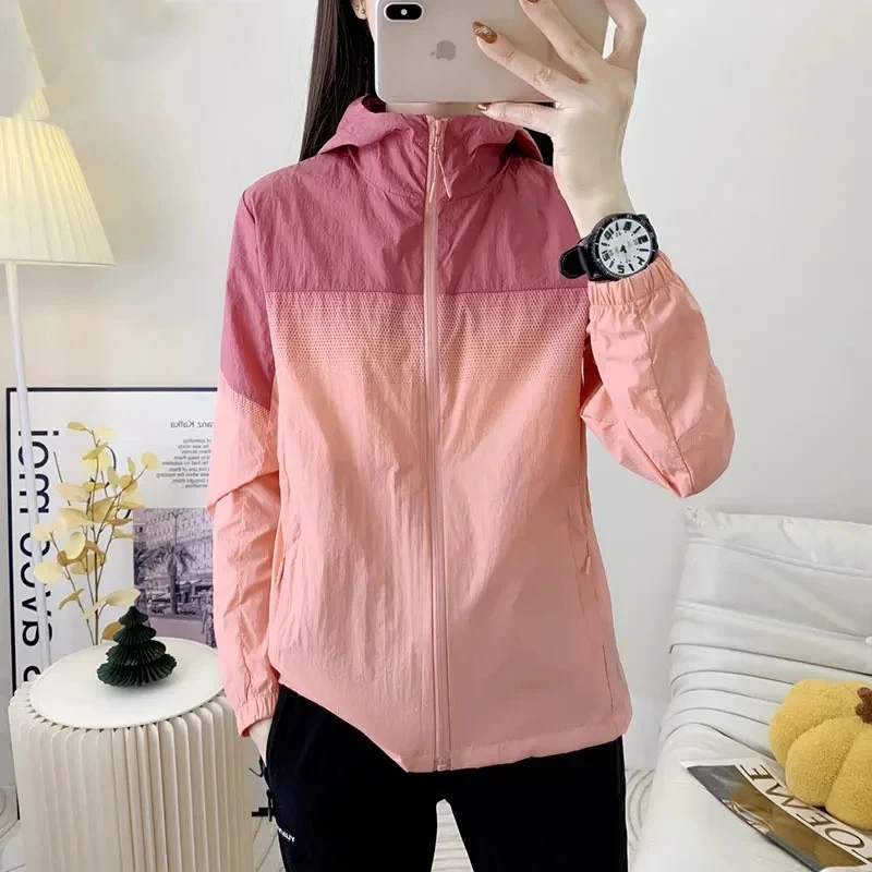 Fashion Hooded Women Sun Protection Clothing Summer New Korean Loose Hooded UV Resistant Fashion Outdoor Lightweight Coat Female