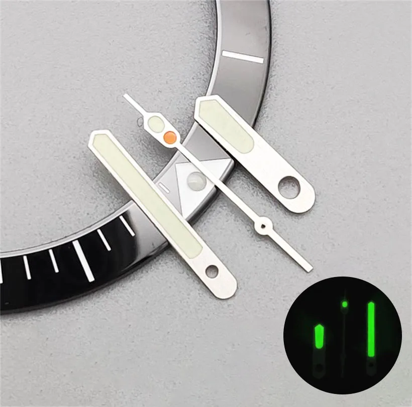 Silver Watch Pointer Night Light Hour Minute Second Three Pin Watch Hand Suitable For NH35 NH36 Movement Watch Accessories