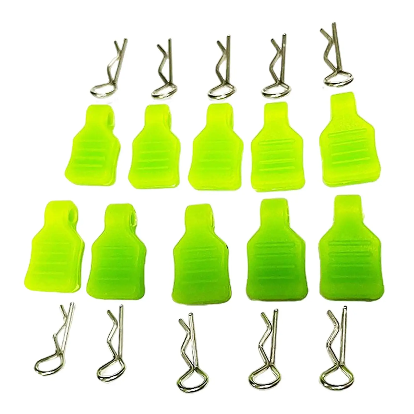 10 Pieces RC Body Clips R Pins for SCX24 1/24 1/18 Truck Buggy Crawler Short