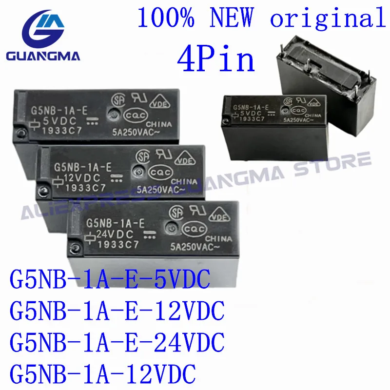 

10PCS 100% NEW Original G5NB-1A-E-5VDC G5NB-1A-E 12VDC G5NB-1A-E-24VDC G5NB-1A 12VDC 24VDC 4Pin 5A 250VAC relay DC5V 12V 24V