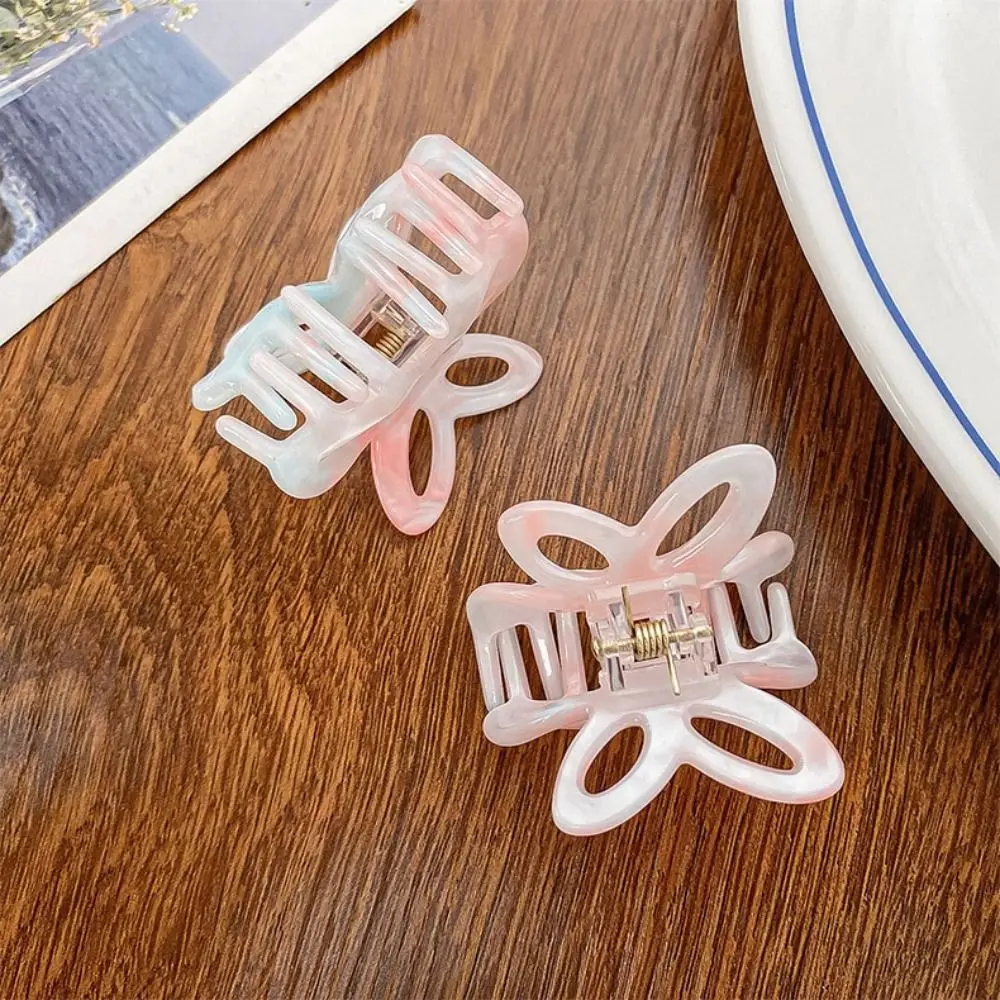 Fashion Hollow Butterfly Hair Claw Acrylic Hairpin Butterfly Hair Clip Shark Clip Barrettes Acetate Hair Claw Styling Tools