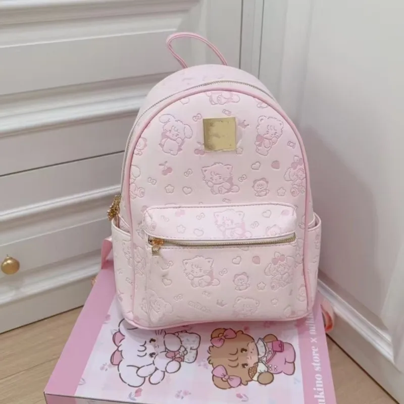 JIAERDI Harajuku Ästhetischer Rosa Rucksack Damen Süße Niedliche Cartoon Y2k Rucksäcke Damen 2025, Neuer Stil Trendy Kawaii Mochila
