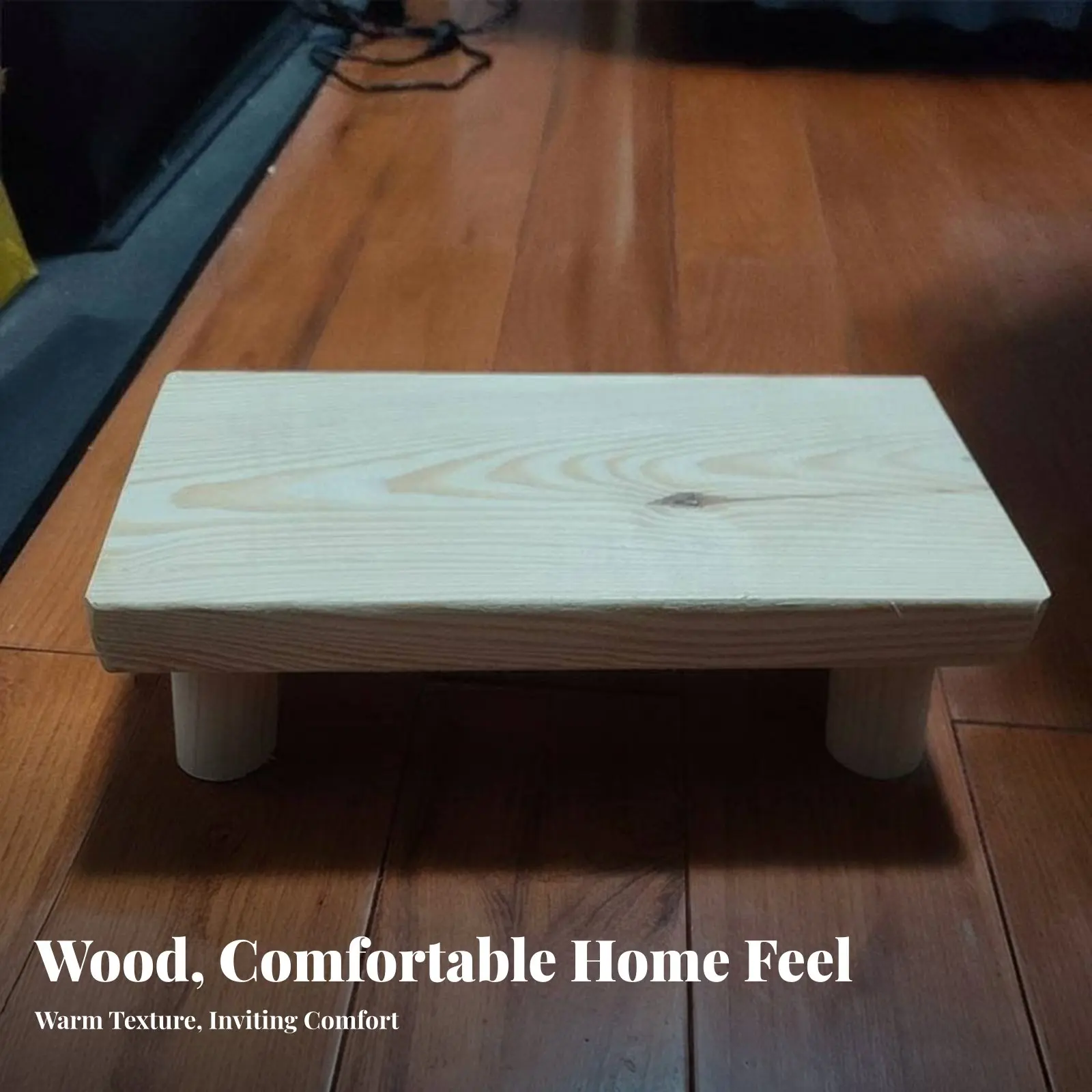 

Деревянная подставка для ног из твердой древесины, одноступенчатая, простая конструкция, подходит для взрослых, детей, для гостиной, спальни, кухни.