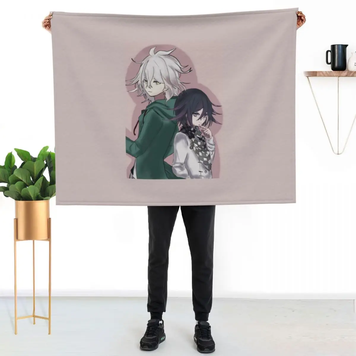 

Komaeda Nagito and Kokichi Throw Blanket Soft Warm Blanket Gift for Men Women Adults
