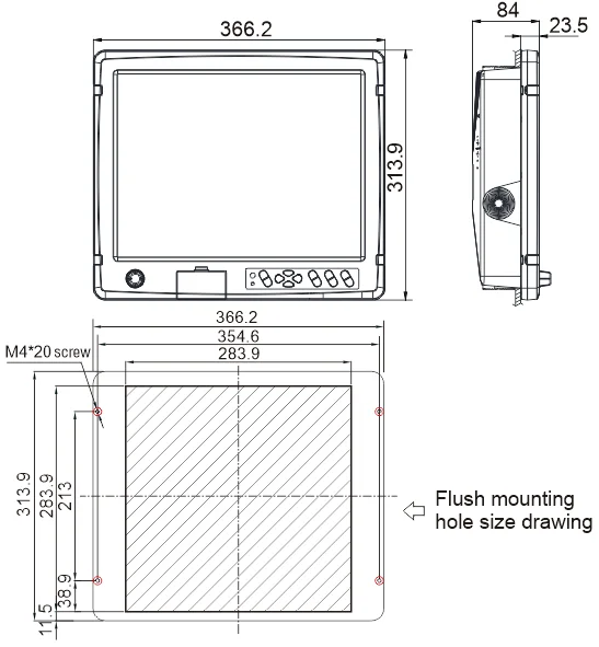 Marine Monitors & Display 15" Screen Size Lcd Monitor For Ship/radar/echo Sounder