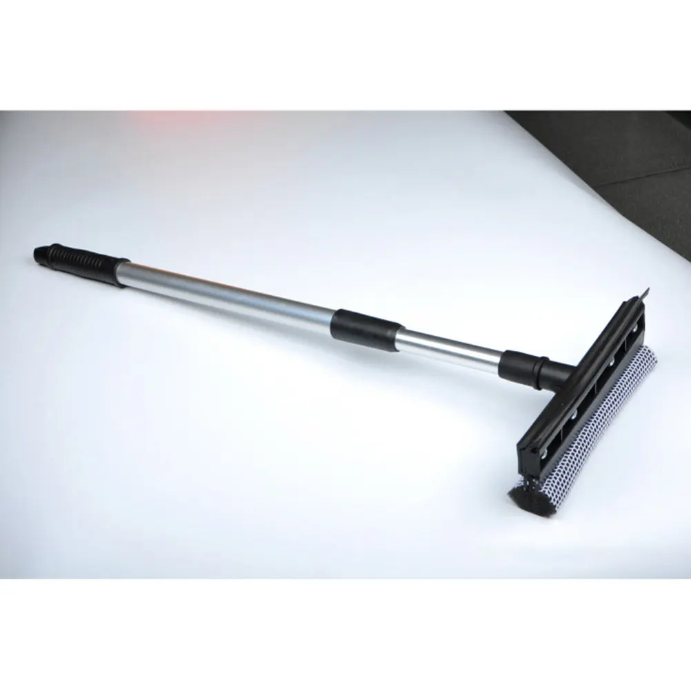 Telescopic Glass Cleaning Squeegee Dual-Side Window Wiper Easy Operation Safe Non-Scratch for Indoor Outdoor Cleaning