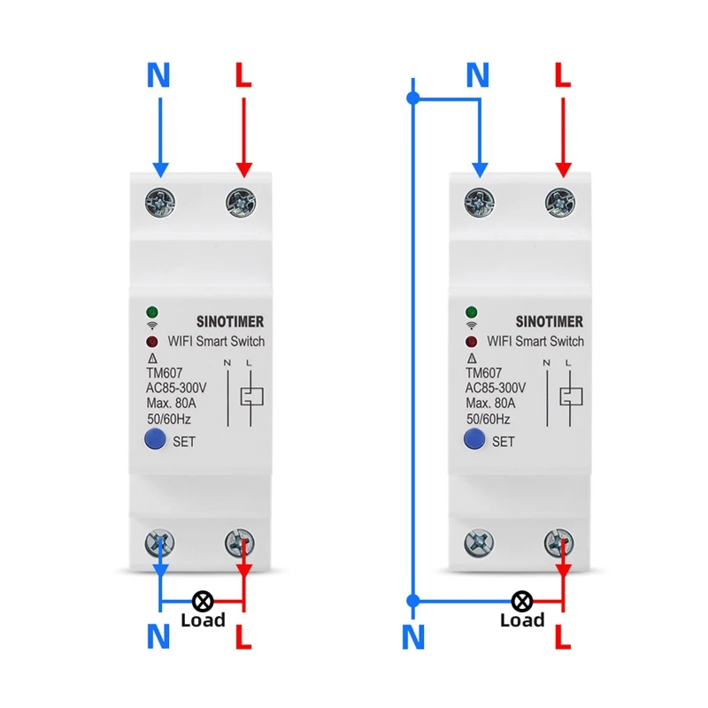 Imagem -06 - Controle Remoto sem Fio Elétrico Interruptor Inteligente Wifi Temporizador Contagem Regressiva Tempo Switch Breaker 80a Tuya App Sinotimer-tm607