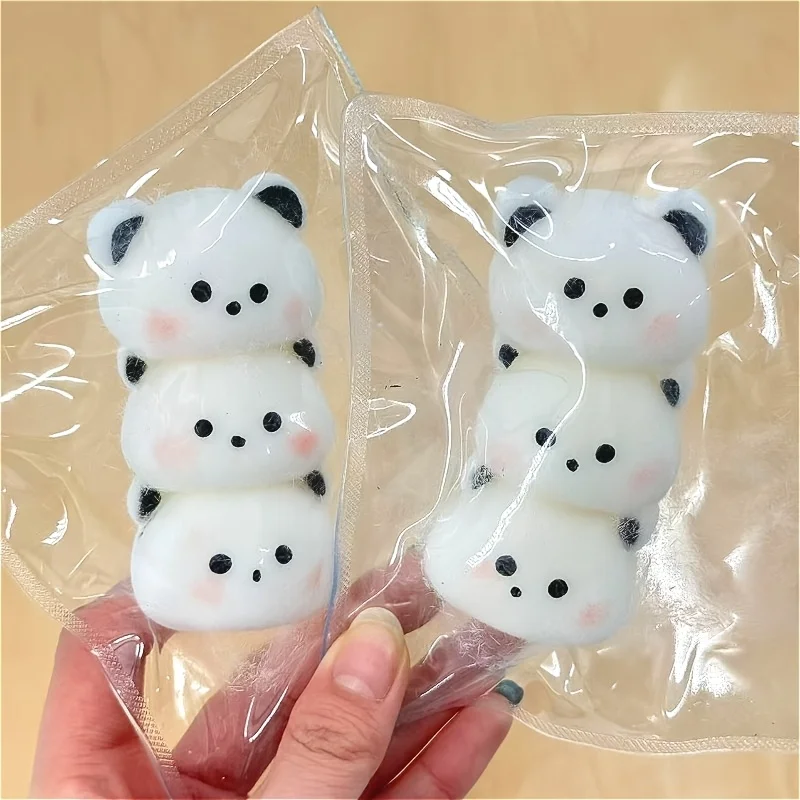 [Panda Head Squeeze Toys] Three Panda Head Squeeze Toys, Cute and Soft Panda Toys, Quick ReboundSuitable as Gifts for Children's Parties, Easter, or Birthdays, Also Suitable for Children's Day, Valentine's Day, April Fool's Day,