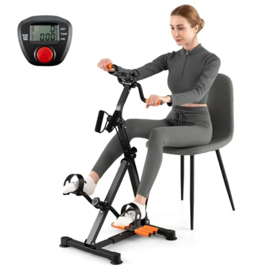 

Pedal Exerciser Bike for Seniors Hand Arm Leg Knee Physical Therapy Exercise Bike with Monitor Indoor Adjustable Fitness Equipm