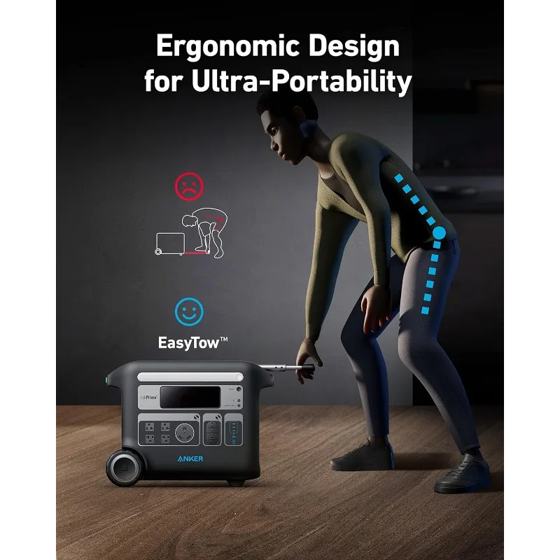 مولد الطاقة الشمسية 2400 واط، محطة طاقة LiFePO4، لرحلات RV الخارجية والطوارئ