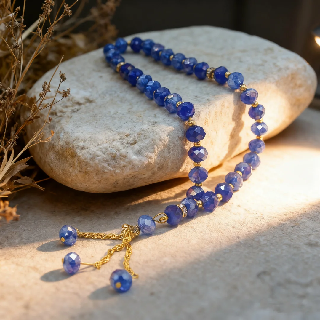 33 pieces of 10-centimeter crystal glass prayer beads, transparent smooth round portable hand-held beads, gift ornaments