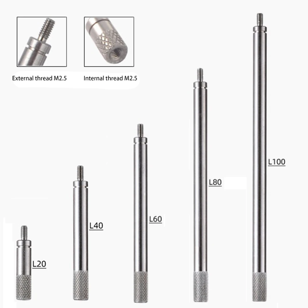5 uds indicador Digital de Dial HSS indicador de Dial varilla de extensión juego de varillas M2.5 20 40 60 80 100mm equipos eléctricos
