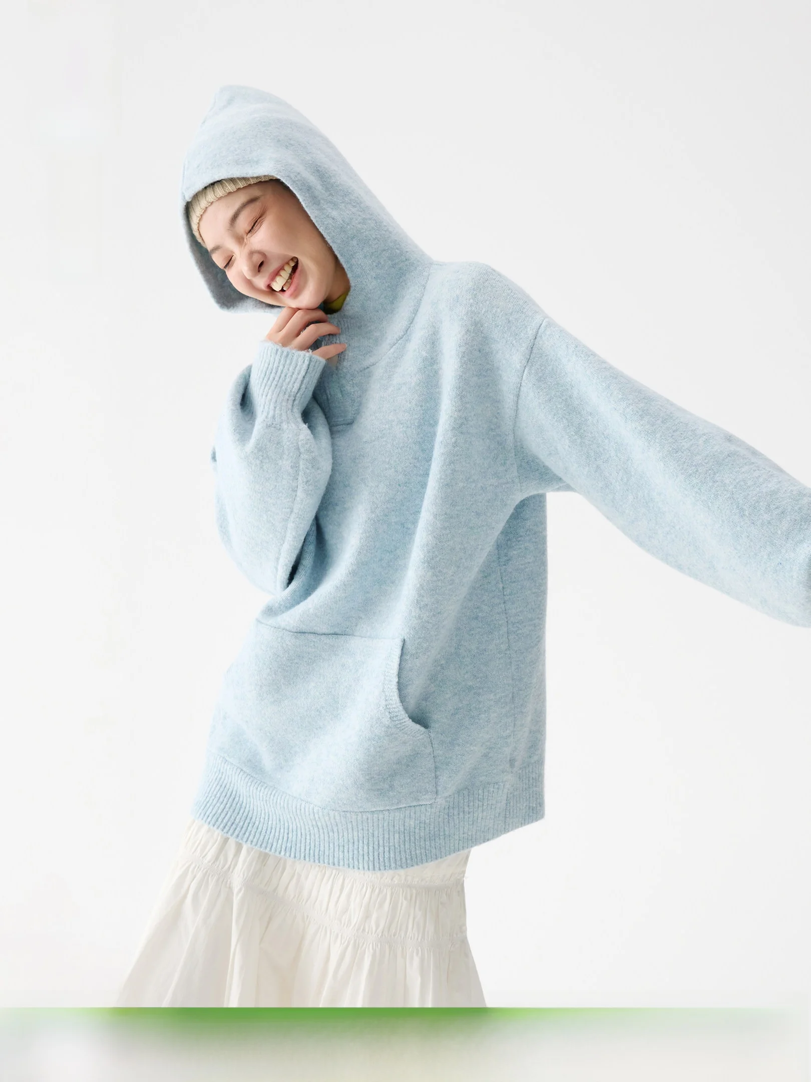 

WOXO Вязаная шапка из смешанной шерсти Пальто на пуговицах с открытыми женскими рукавами Мужской осенне-зимний свободный свитер для пар из полиэстера Nylo...