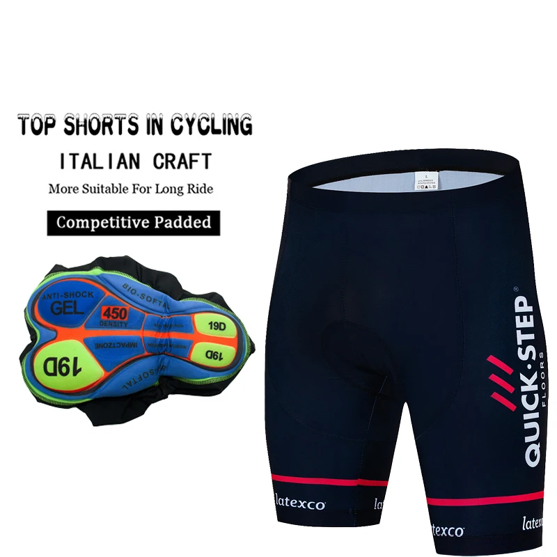 Quick step 2025 Gel Cycling Shorts Mtb Bretelles Lycra Men\'s Pants Bibs Triathlon Short Pns Road Bike Culotte Maillot Clothing