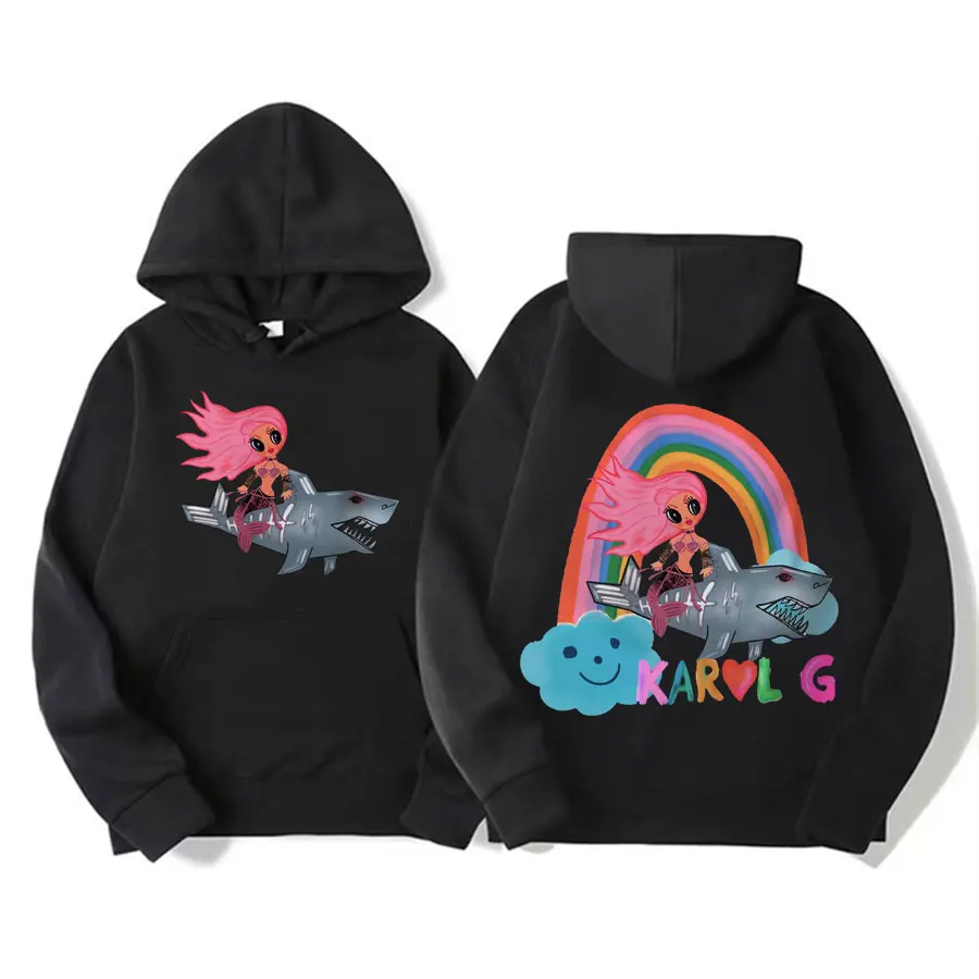 

In My Bichota Era Karol G MSB Forever Tour Shark Hoodie Mermaid Manana Sera Bonito Hooded Men Women Vintage Oversized Sweatshirt