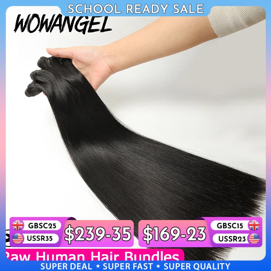 30 pouces cheveux bruts vierges non transformés 100% Extensions de cheveux humains os droit 1/3/4 pièces paquets de cheveux humains brésilien Double trame