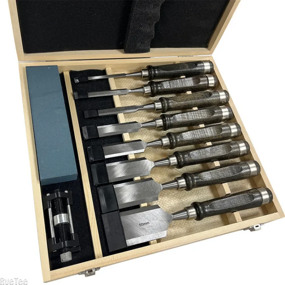 8PCS Black Walnut Handled Wood Chisel Set Wood Working Tools for  Carpenter Tools Wood Carving Tools