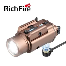  Richfire SFD-080X Magnetic LED Flashlights 1500 lumens White Tactical Pistol Light for:20mm Mount Standard for Hunting-Tan
