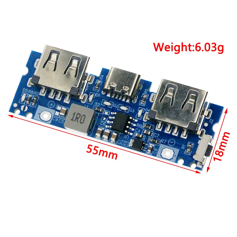 Micro/Type-C USB 5V 2.4A Dual USB 18650 Boost Battery Charger Board Mobile Power Bank Accessories For Phone DIY