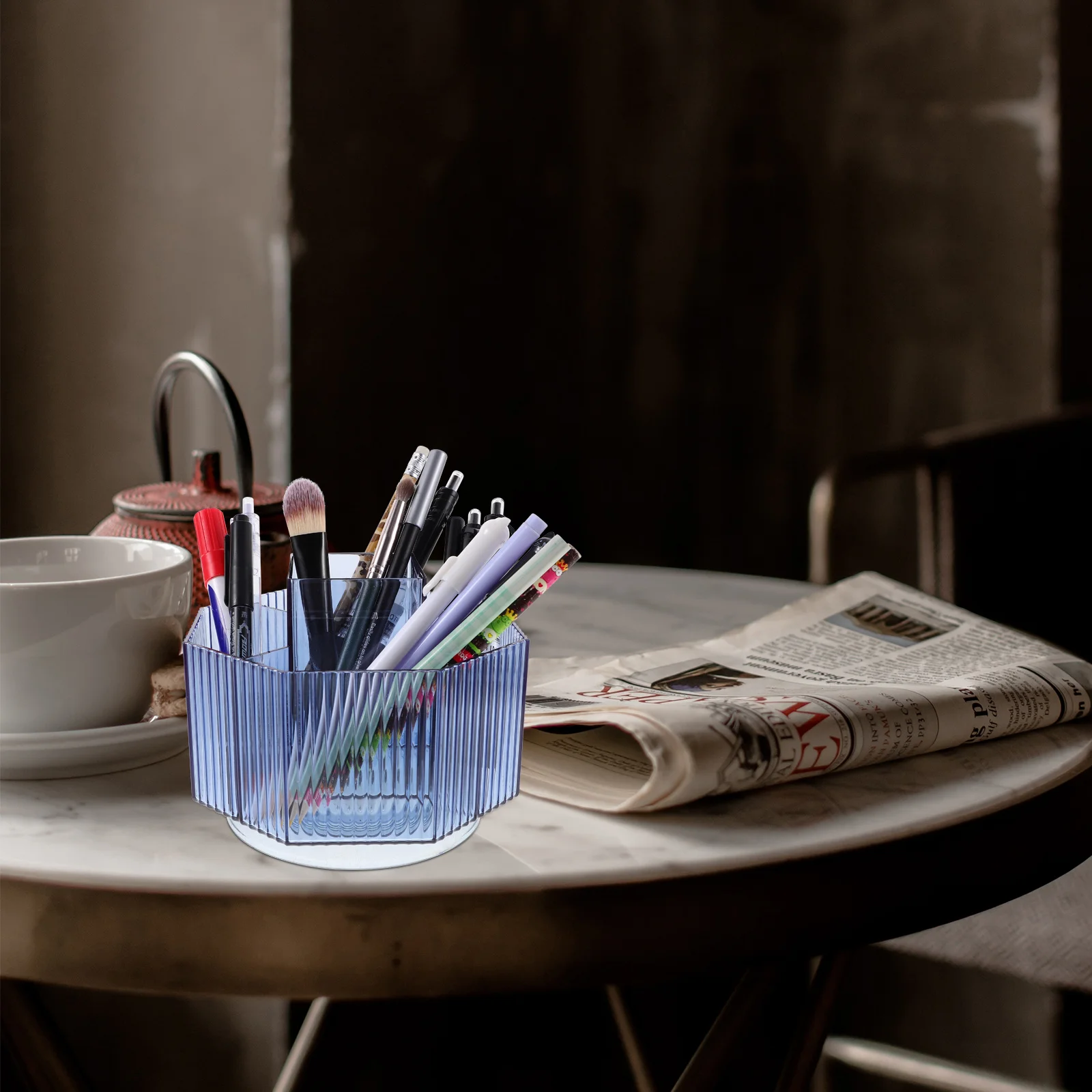 

Rotating Pen Holder Desk Organizer Storage for Pens Pencils Crayons Office Supplies Pet Rotatable Cylinder