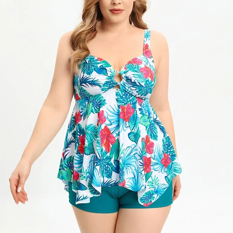 Maillot de bain surdimensionné pour femmes, Bikini fendu, Sexy, imprimé, col en v, bretelles, Kimono, Cover-up, boxeurs, GM2323, nouvelle collection 2024