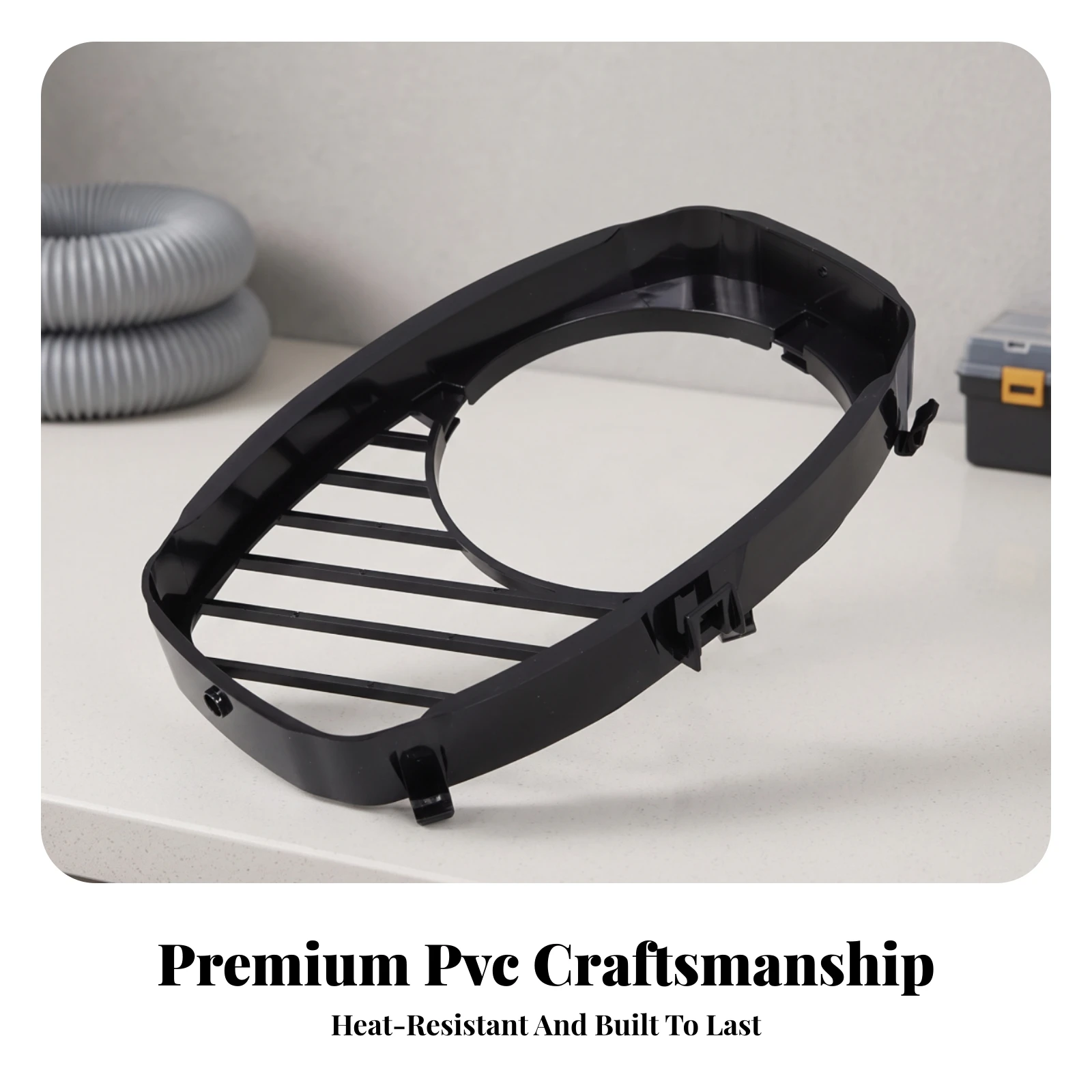 Portable Air Conditioner Exhaust Hose Connector Airtight Exhaust Hose Connector with Grille Snap-on Tool-No-Tool for Home