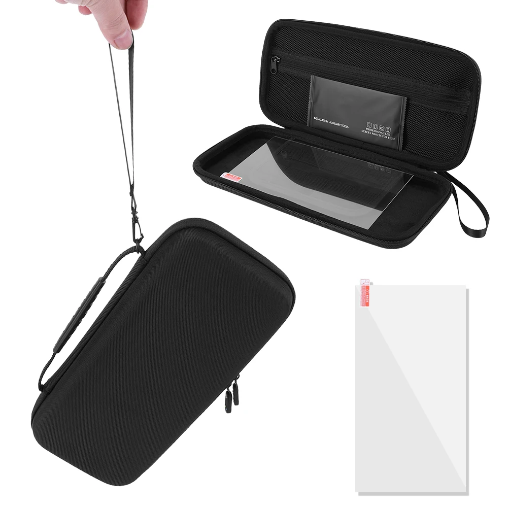 EVA Carrying Case & Screen Protector for Switch 2 Zipper Handbag Shockproof Organizer Bag Anti-scratch with 10 Game Cards Holder