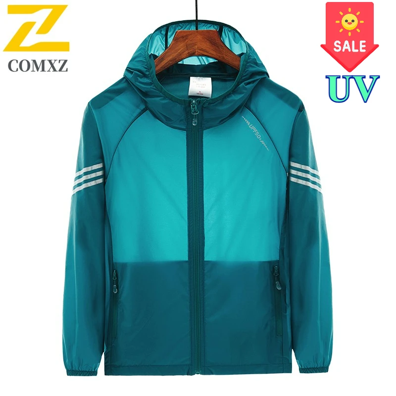 Summer Sunscreen Thin Jacket Men Hiking Fishing Bike Hooded Gym Sports Quick Dry Windbreaker Women Outdoor Ultra Light Skin Coat