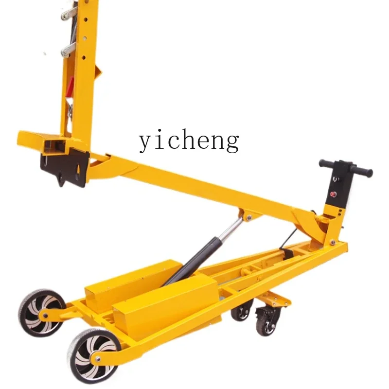 

ZK crank arm mobile hydraulic forklift foldable loading and unloading hand push oil drum multi-function boom electric truck