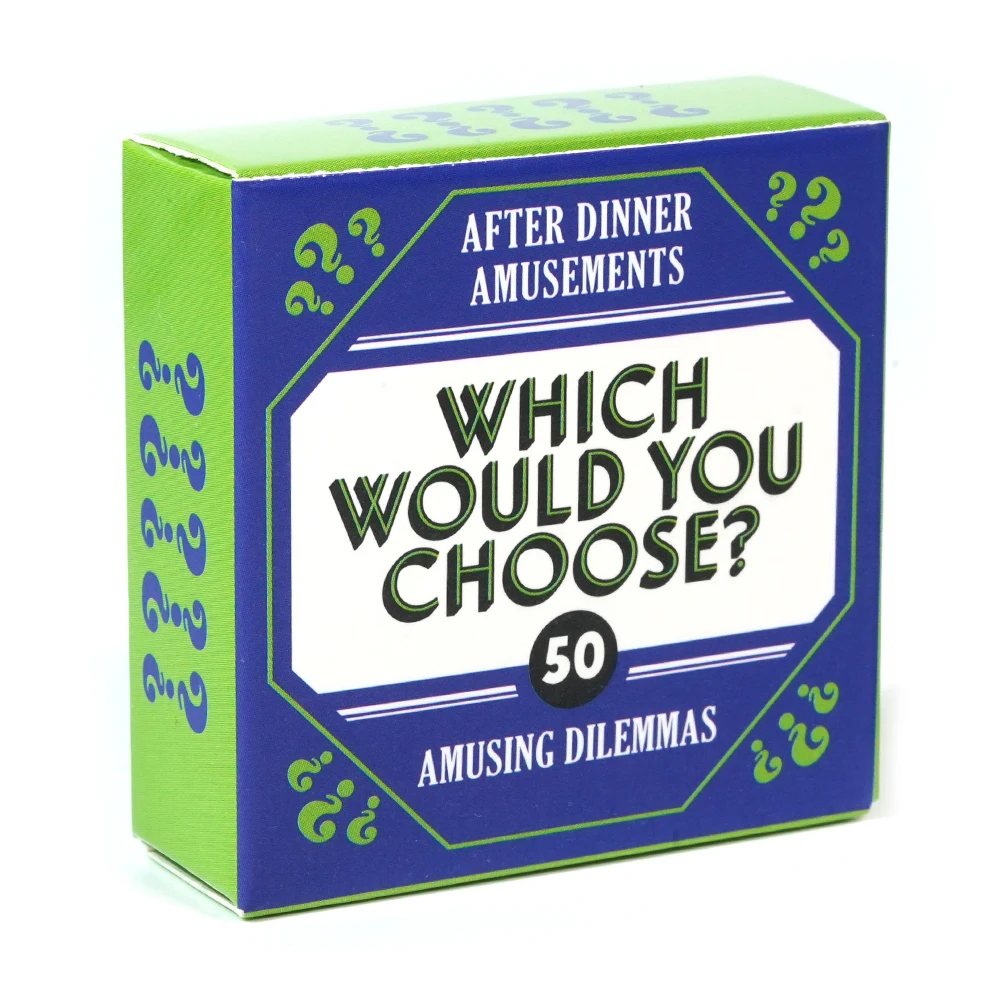 After Dinner Amusements Which Would You Choose 50 Amusing Dilemmas Dinner Party Conversation Card Game