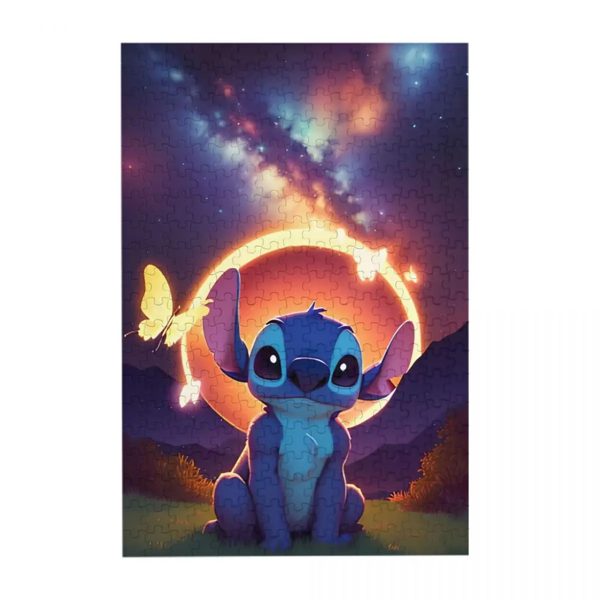 Stitch Fairy Cartoon Wooden Puzzles for Children Jigsaw Puzzles 300 Pieces Learning Toys Gift for Kids