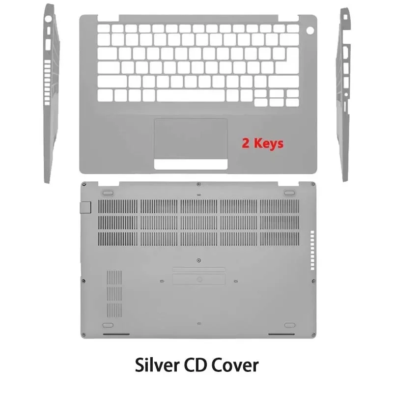 Replace Cover For Latitude 5410 E5410 Series LCD Back Cover Front Bezel Palmrest Top Lower Bottom Case 0NKPM7 00W819 Silver