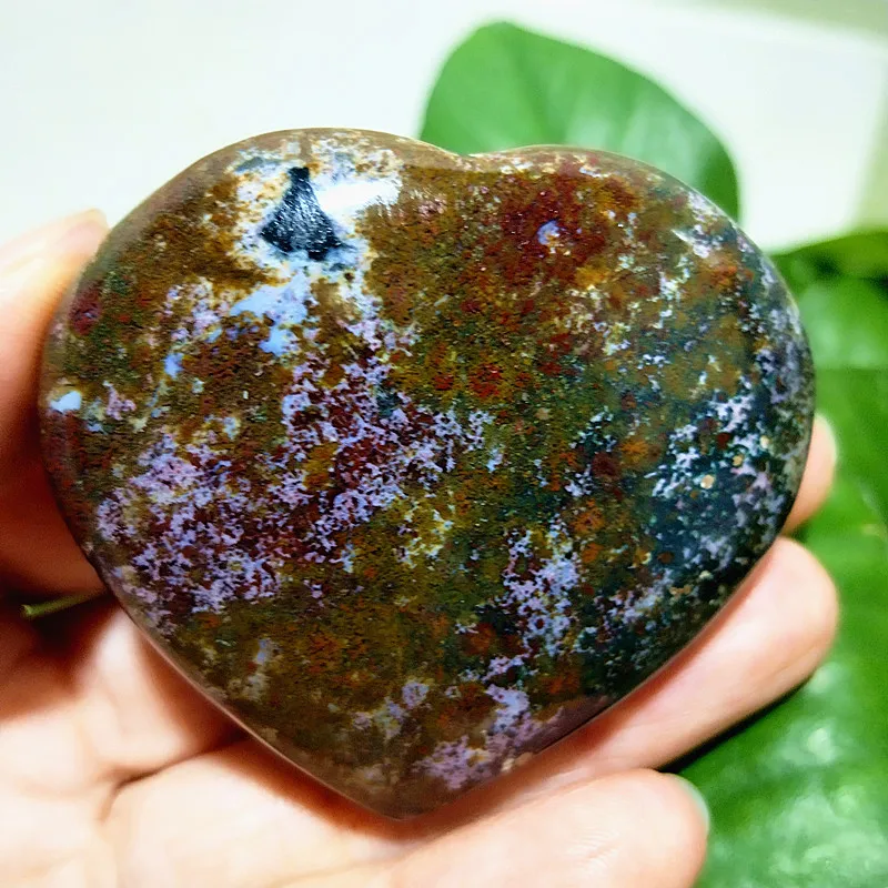Natural Crystals Ocean Jasper Crystals Heart Stones Magic Spiritual Meditation Energy Sorcery Healing Feng Shui Room Decoration
