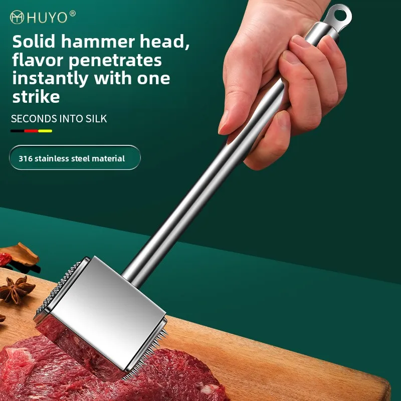 YJQ stainless steel steak special hammer food grade kitchen knock meat loosening hammer household