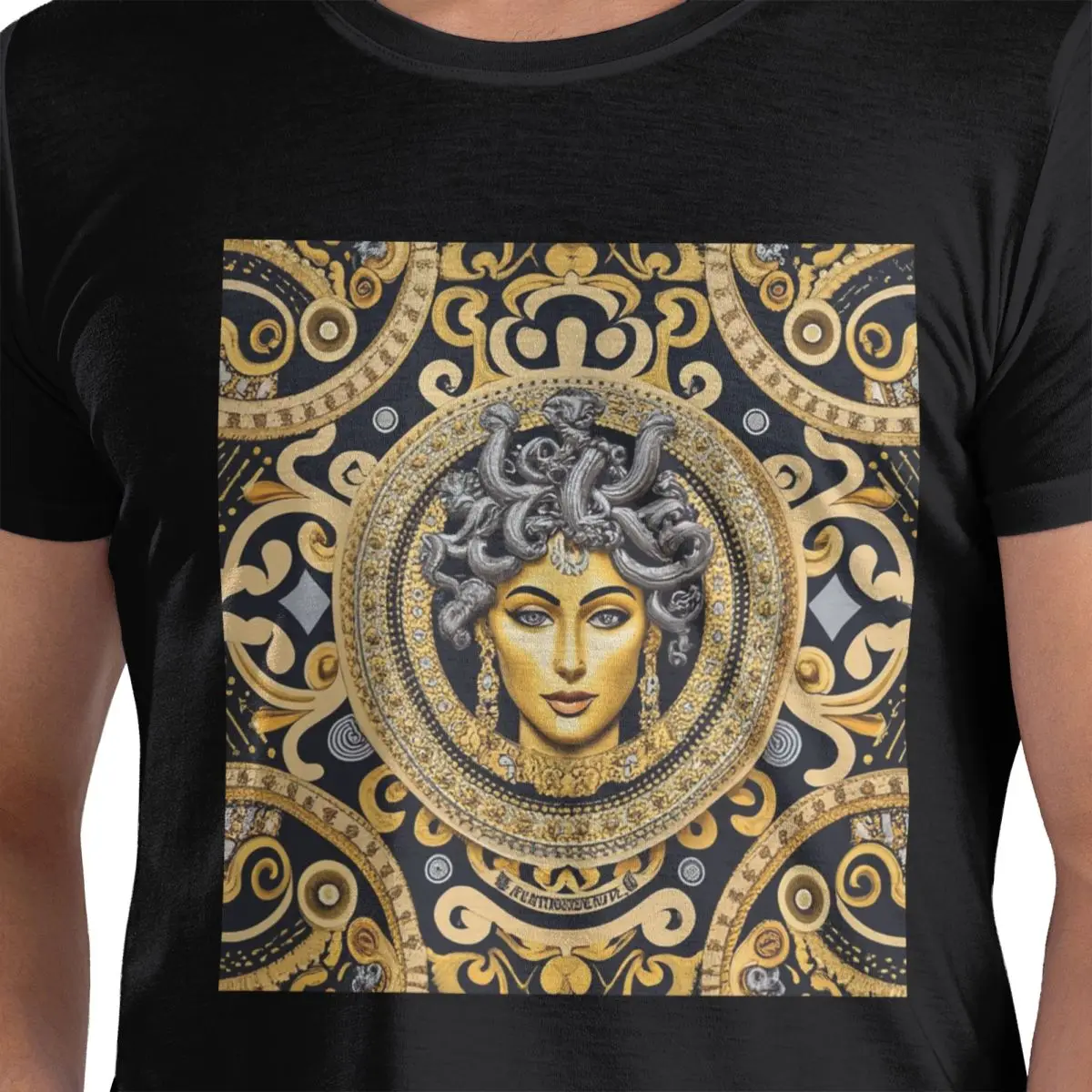 100% القطن اليونان القديمة ميدوسا جورجون خمر نمط تي شيرت الرجال مضحك المتضخم تي شيرت الرجال س الرقبة قمصان صيفية بلايز S-6XL