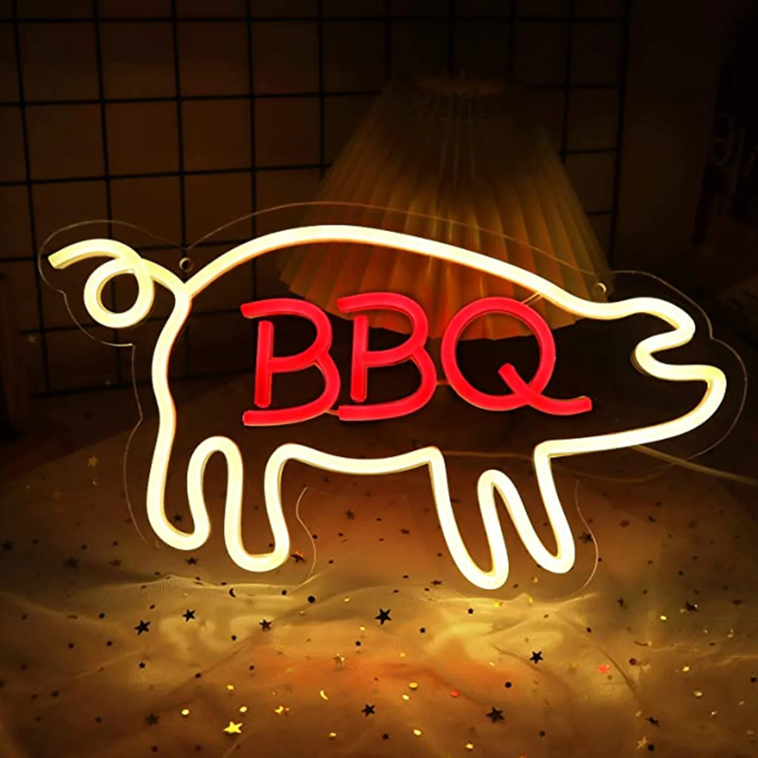 

BBQ Neon Signs for Wall Decor Neon Lights for Bedroom Led Sign Suitable for Barbecue Restaurant Man Cave Beer Bar Pub Restaurant