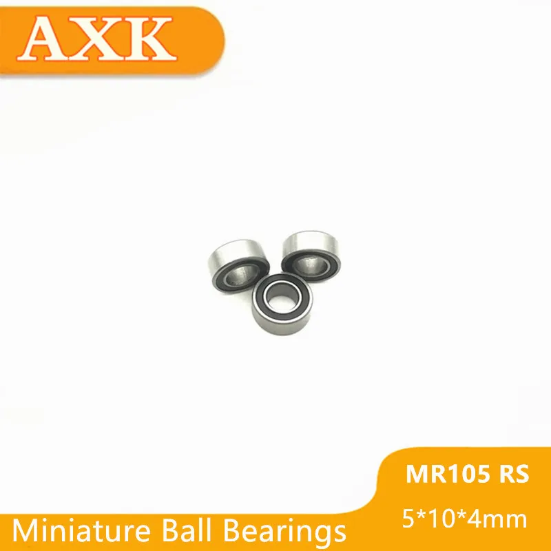 

Mr105rs Подшипник Abec-3 (10 шт.) 5x10x4 мм Миниатюрные шарикоподшипники Mr105-2rs Черные герметичные Mr105 2rs Качество
