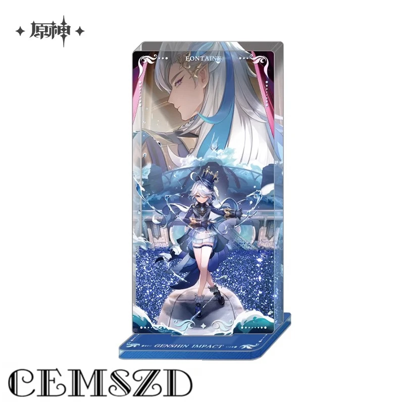 

Игра Genshin Impact Официальный оригинальный продукт Furina Sinner Dance Step Вращающаяся тема Quicksand Стоячий знак Хэллоуин Рождество