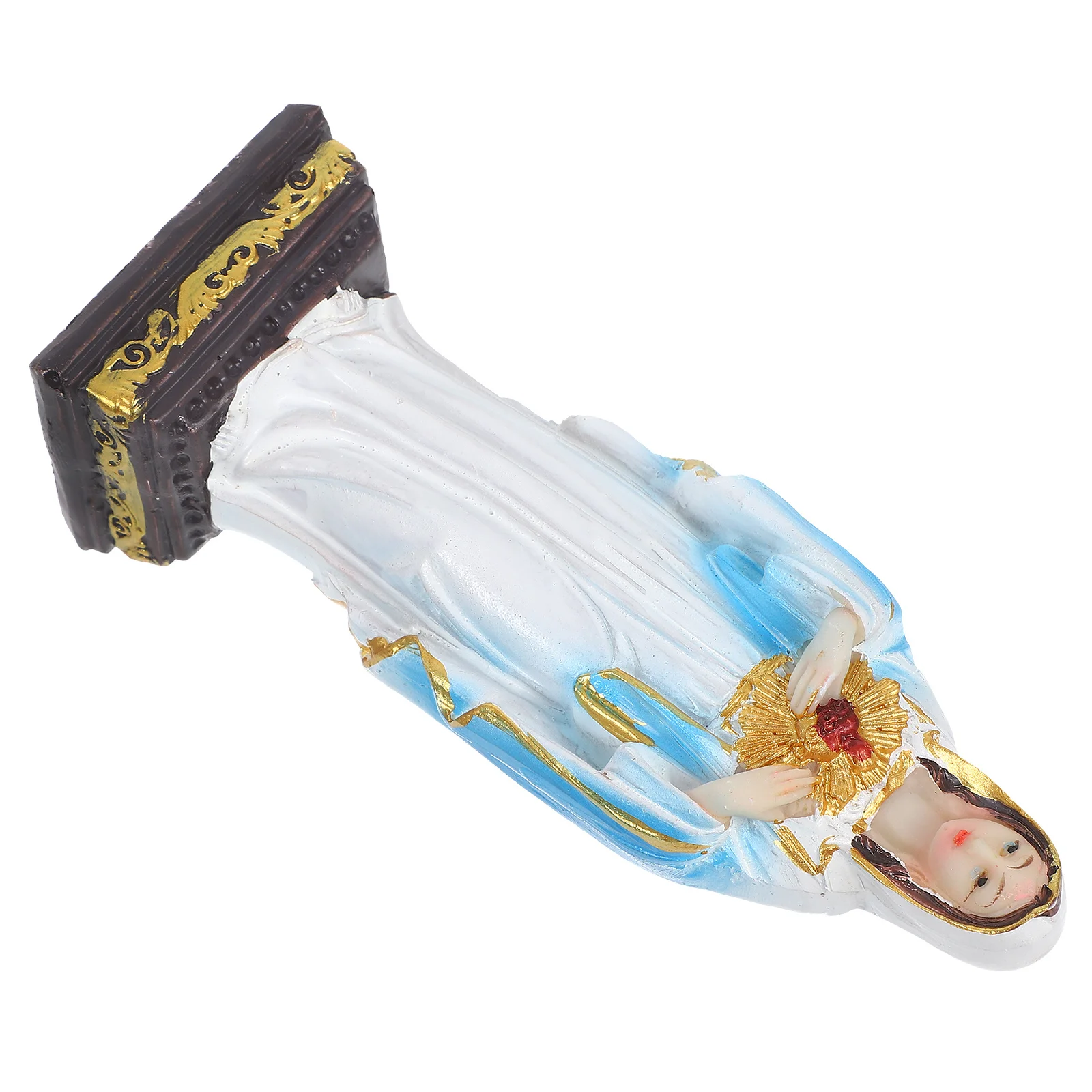 

Blessed Mother Mary Resin Sculpture Mini Religious Decoration for Home Church Christmas Blessing Statue Mother of Figurine