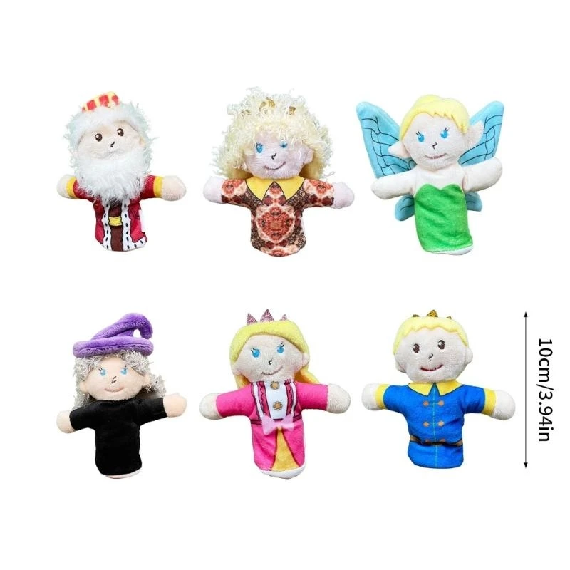 Công chúa dễ thương Con rối ngón tay sang trọng có thể chuyển Hàm Tương tác nhập vai Đồ chơi mềm 15UB