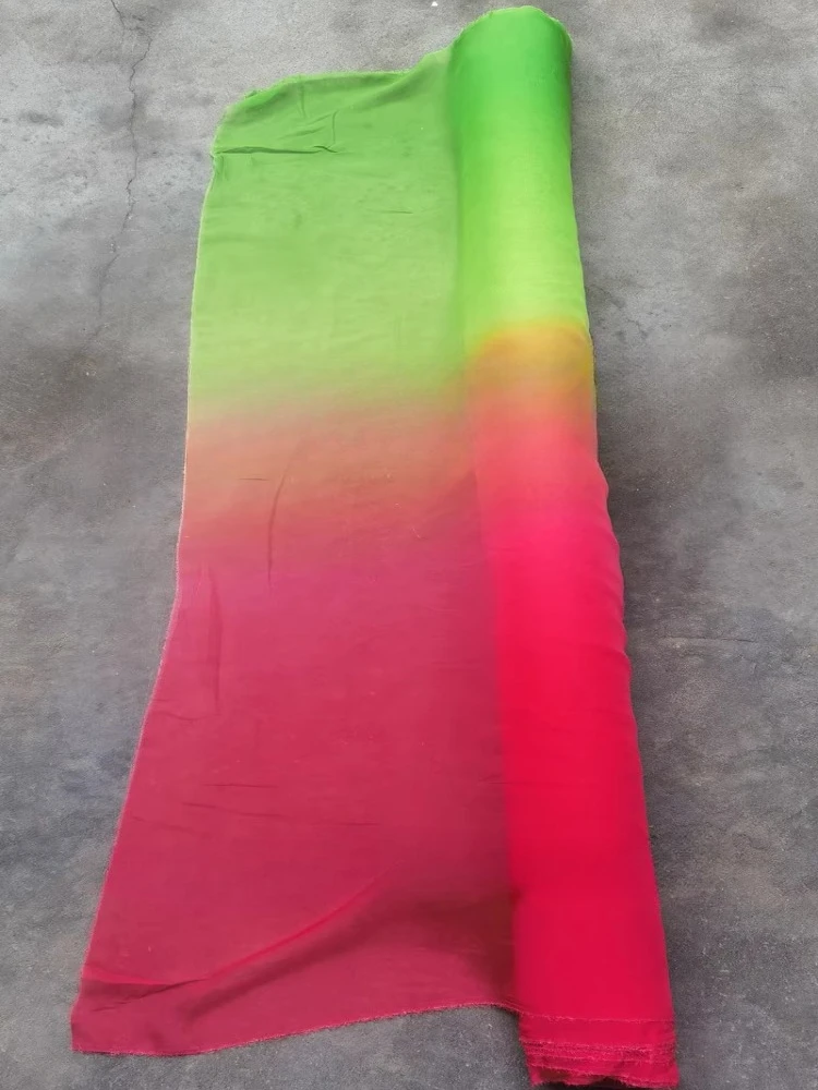 Gradient Chiffon 30D Sheer Fabric for Perspective Hanfu Dance Clothing Shawl Fabrics By The Meter Diy Sewing Material Cloth view 5