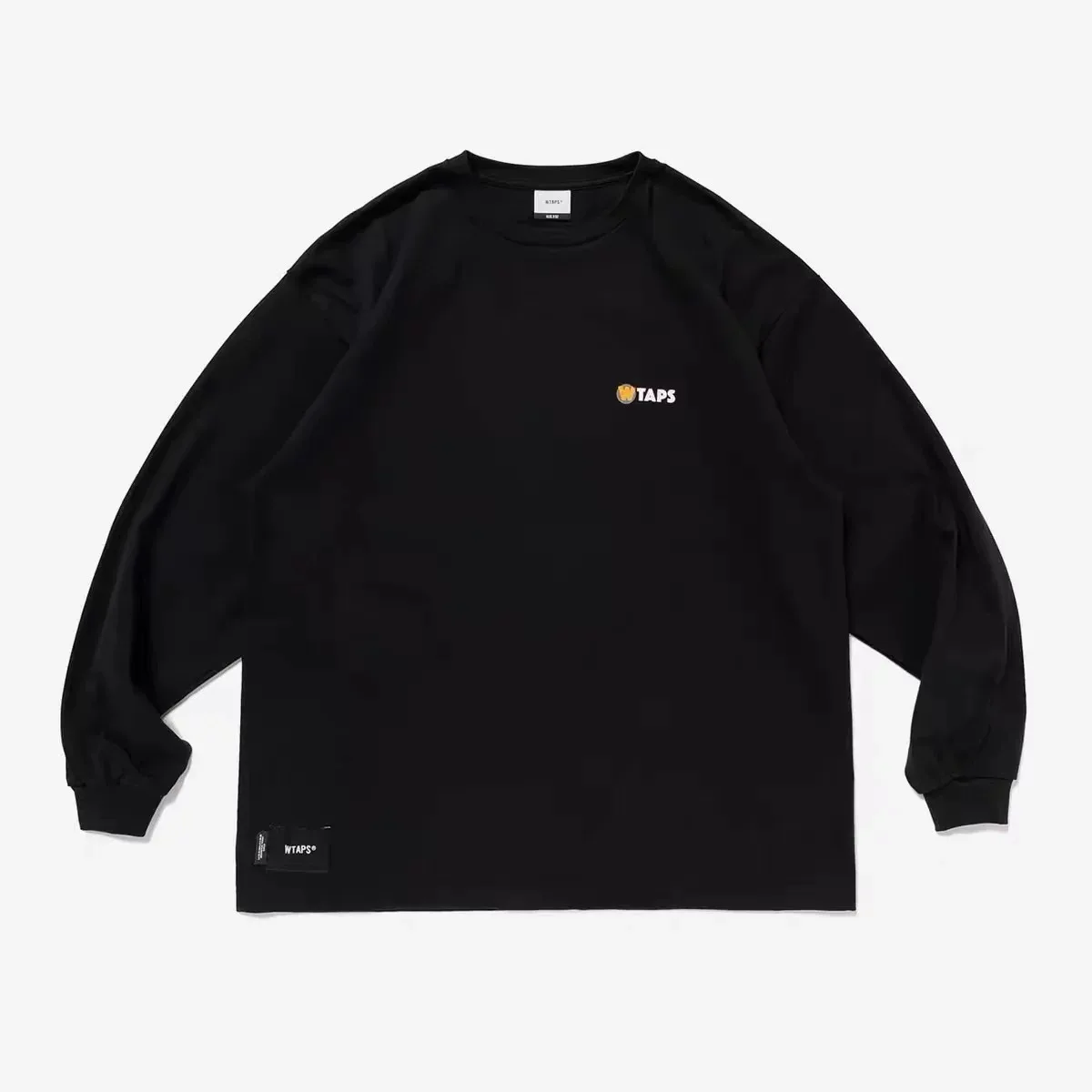 WTAPS COTTON 25SS Men Long Sleeve T Shirt Back Letter Print Loose Fit Crew Neck Casual Cotton Streetwear Tee