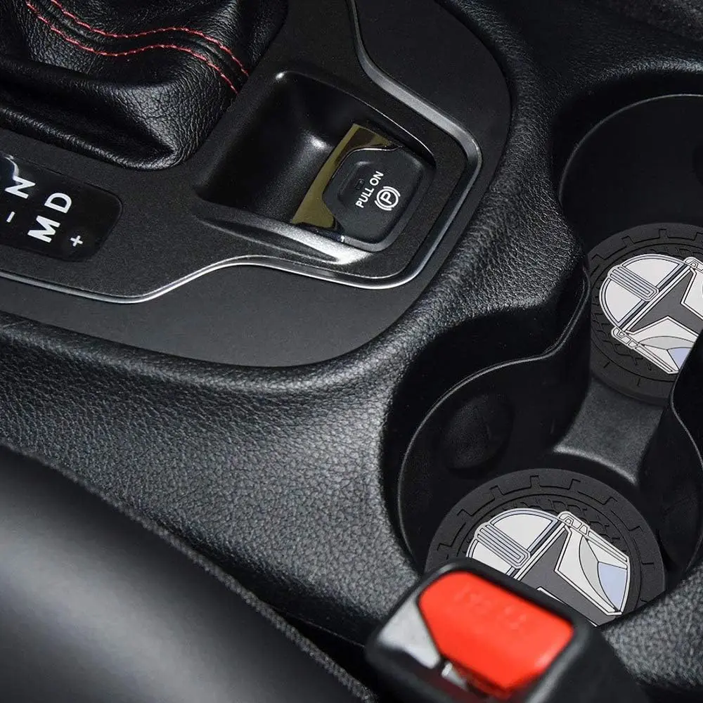 Für Mandalorianer Getränkehalter Untersetzer Fit Acura Audi VW Honda Toyota KIA BMW Lexus Jeep Dodge Benz Volvo Chevrolet Nissan Ford 2 Stück – Detail 4