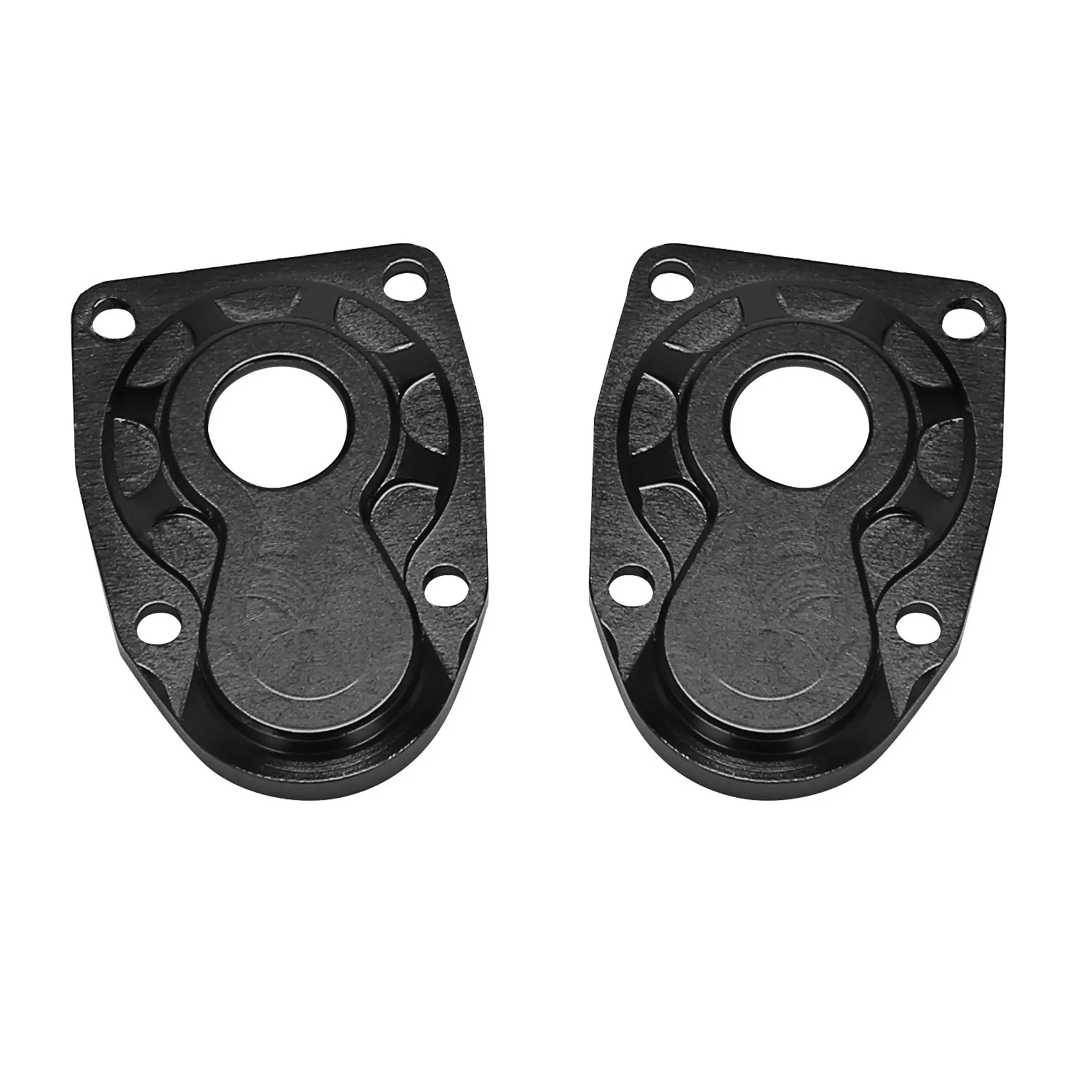 2 Pcs CNC Metal Rear Steering Cup Aluminum Alloy Rock Crawler Toys Parts for 1/10 RC Car Axial Capra SCX10III Black