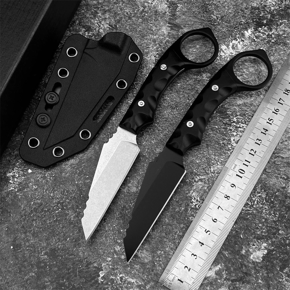 

Нож с фиксированным лезвием, высокая твердость, лезвие 7Cr13Mov, черная нейлоновая ручка с ножнами, тактический спасательный инструмент для охоты на открытом воздухе
